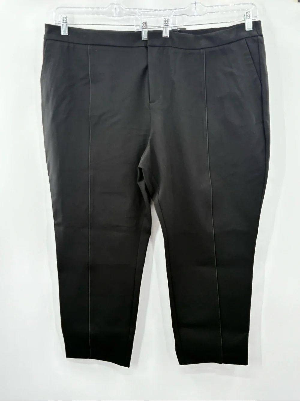 3For$20 Eloquii Black Dress Pants - Classic Stretch Trouser Capris size 28 NWT